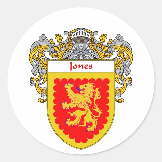 Sticker Rond Armoiries de Jones Irish Coat (mannequins) (Devant)