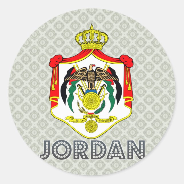 Sticker Rond Armoiries de Jordanie (Devant)