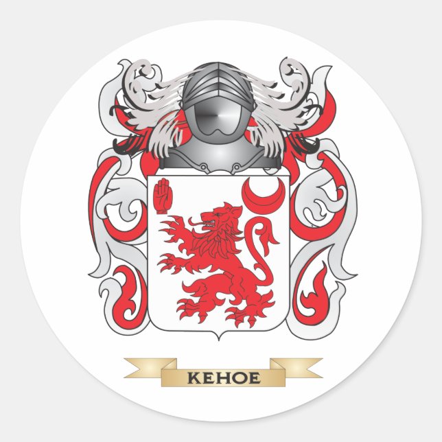 Sticker Rond Armoiries de Kehoe (crête de famille) (Devant)