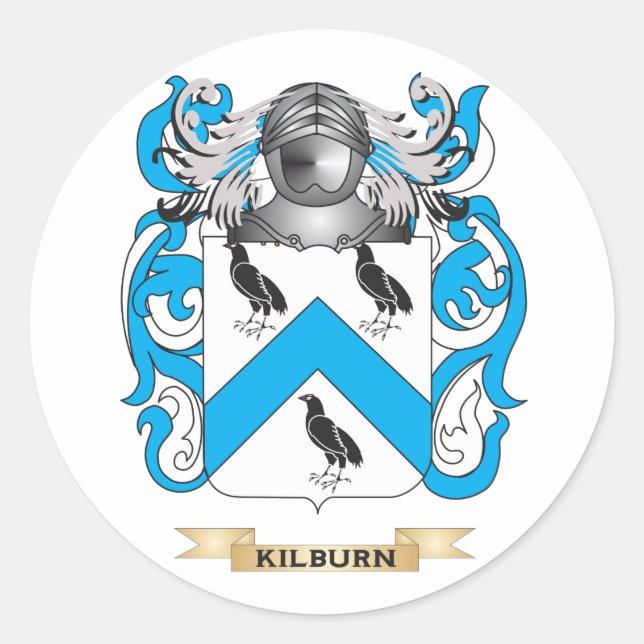 Sticker Rond Armoiries de Kilburn (crête de famille) (Devant)