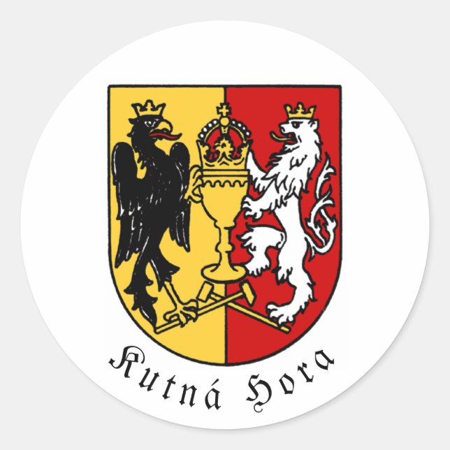 Sticker Rond Armoiries de Kutná Hora, République tchèque (Devant)