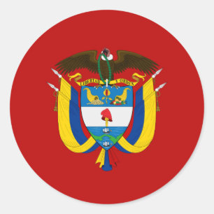 Sticker Rond Armoiries de la Colombie
