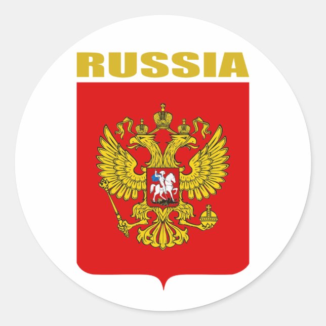 Sticker Rond Armoiries de la Fédération de Russie (Devant)