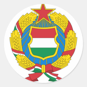 Sticker Rond Armoiries de la Hongrie communiste