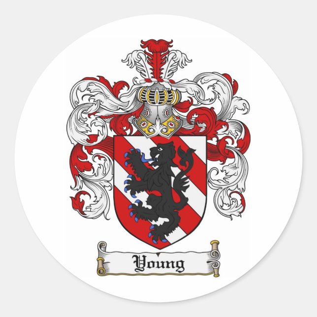 Sticker Rond Armoiries de la jeune famille Crest (Devant)