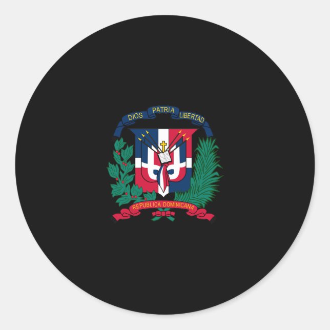 Sticker Rond Armoiries de la République dominicaine (Devant)