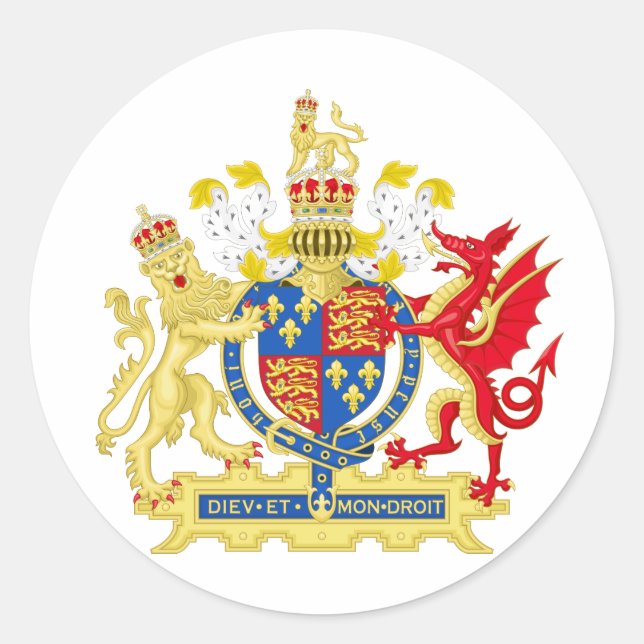Sticker Rond Armoiries de l'Angleterre (Devant)