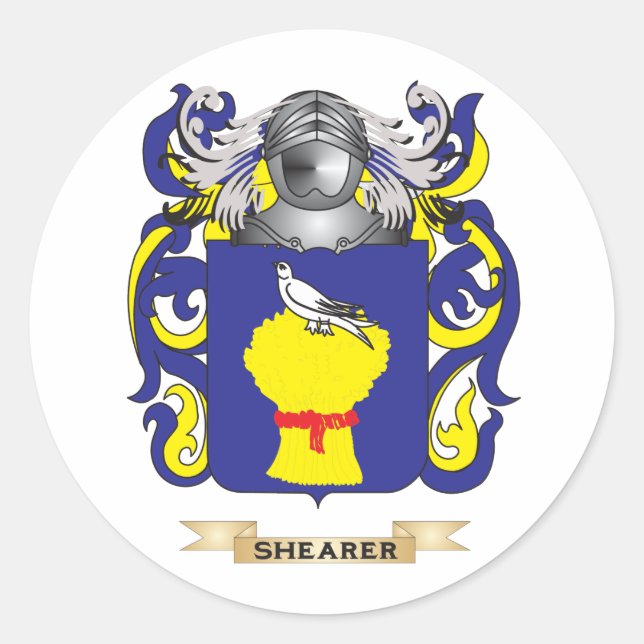 Sticker Rond Armoiries de l'artiste (crête de famille) (Devant)