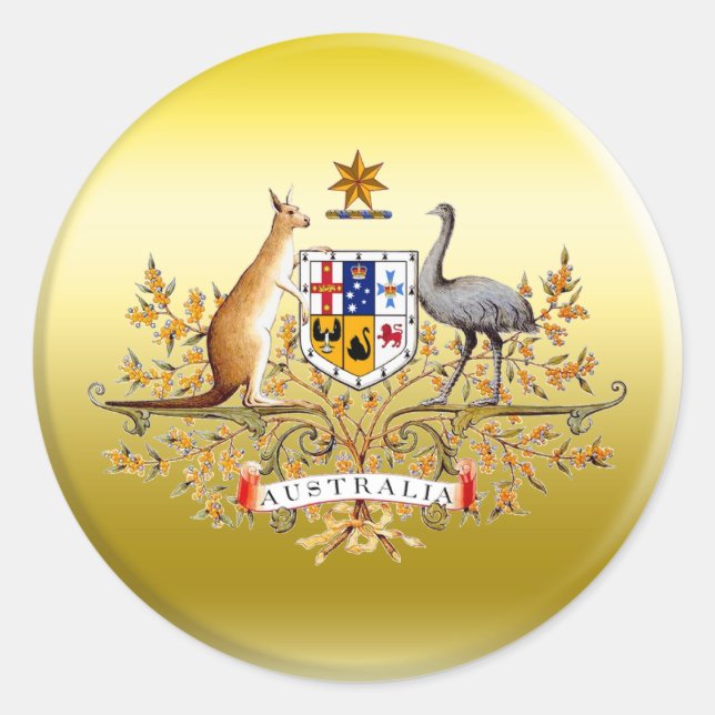Sticker Rond Armoiries de l'Australie (Devant)