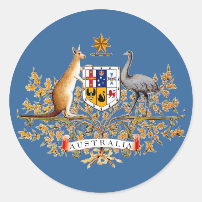 Sticker Rond Armoiries de l'Australie (Devant)