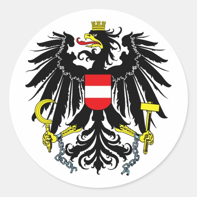 Sticker Rond Armoiries de l'Autriche (Devant)