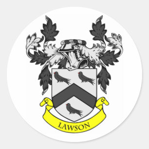 Sticker Rond Armoiries de LAWSON