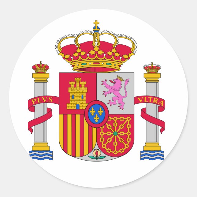 Sticker Rond Armoiries de l'Espagne (Devant)