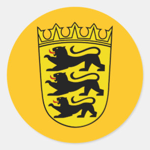 Sticker Rond Armoiries de l'État allemand de Bade-Wurtemberg