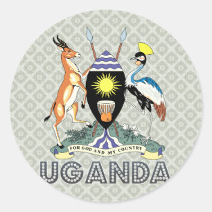 Sticker Rond Armoiries de l'Ouganda