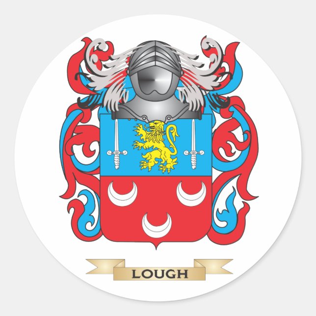 Sticker Rond Armoiries de lough (crête de famille) (Devant)