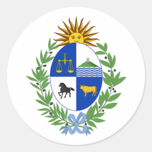 Sticker Rond Armoiries de l'Uruguay symbole emblème drapeau du