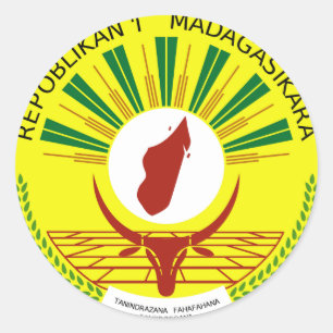 Sticker Rond Armoiries de Madagascar