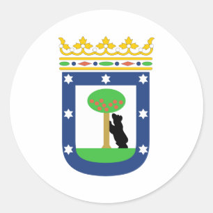 Sticker Rond Armoiries De Madrid