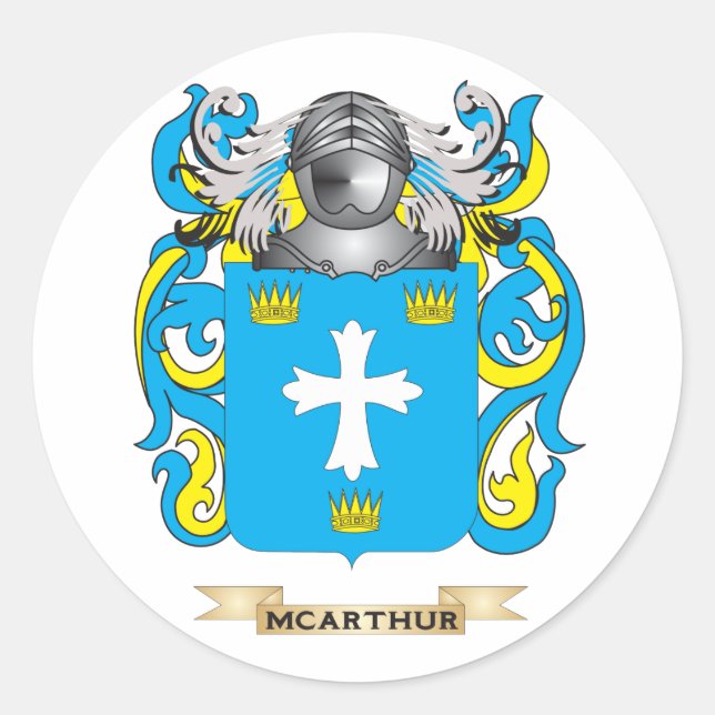 Sticker Rond Armoiries de McArthur (crête de famille) (Devant)
