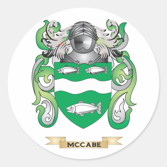 Sticker Rond Armoiries de McCabe (crête de famille) (Devant)