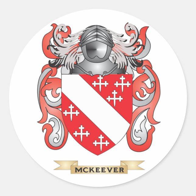 Sticker Rond Armoiries de McKeever (crête de famille) (Devant)