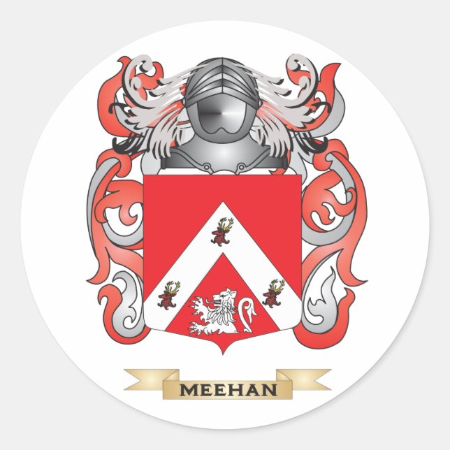 Sticker Rond Armoiries de Meehan (crête de famille) (Devant)