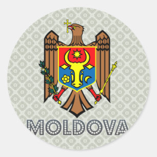 Sticker Rond Armoiries de Moldova