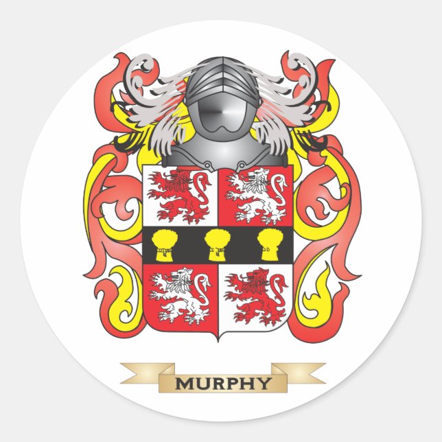 Sticker Rond Armoiries de Murphy (Armoiries de la famille) (Devant)