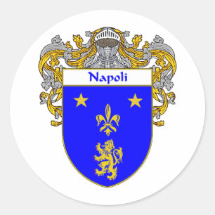 Sticker Rond Armoiries de Napoli (mannequins)