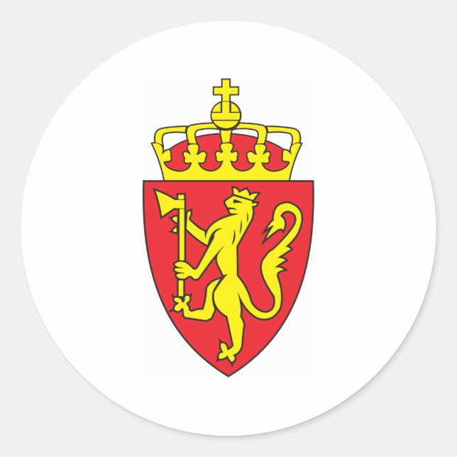 Sticker Rond Armoiries De Norvège (Devant)