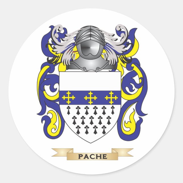 Sticker Rond Armoiries de Pache (crête de famille) (Devant)