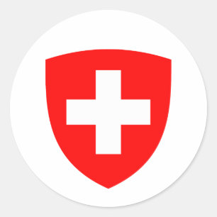 Sticker Rond Armoiries de pays Suisse symbole emblème
