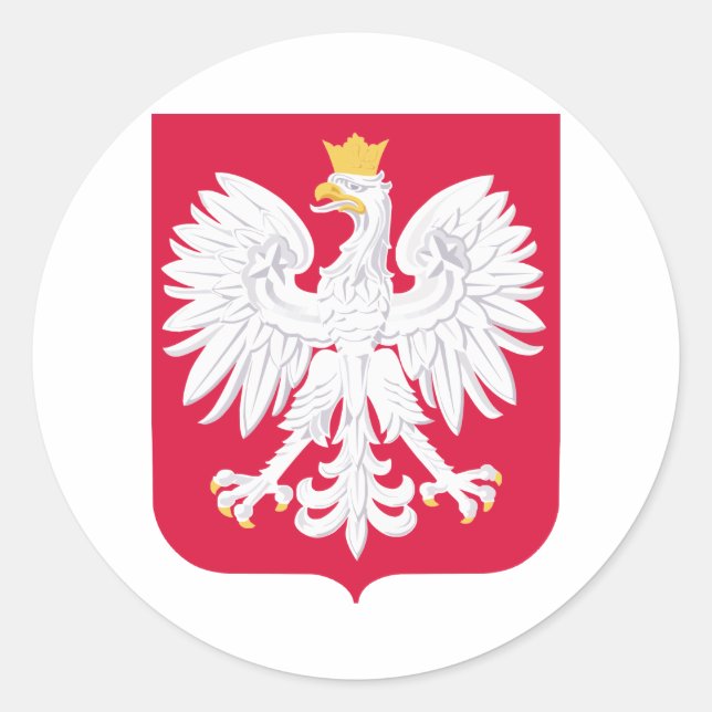 Sticker Rond Armoiries de Pologne (Devant)