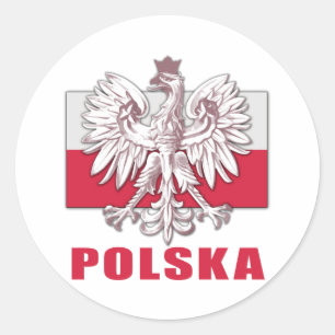 Sticker Rond Armoiries de Pologne Polska