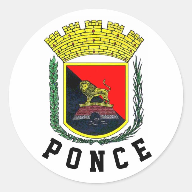 Sticker Rond Armoiries de Ponce - Porto Rico (Devant)