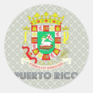 Sticker Rond Armoiries de Porto Rico