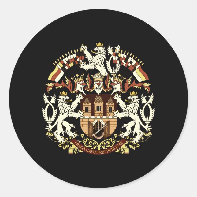 Sticker Rond Armoiries de Prague (Devant)