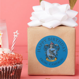 Sticker Rond Armoiries de Ravenclaw   Joyeux anniversaire