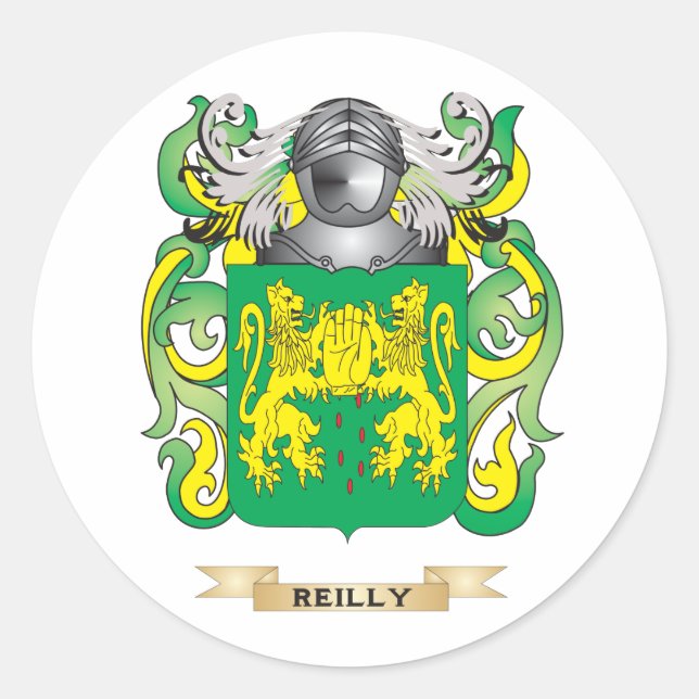 Sticker Rond Armoiries de Reilly (Armoiries de la famille) (Devant)