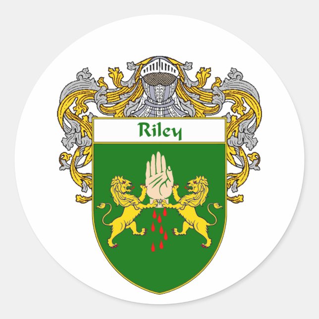 Sticker Rond Armoiries de Riley (mannequin) (Devant)