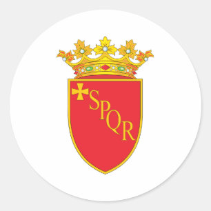 Sticker Rond Armoiries De Rome