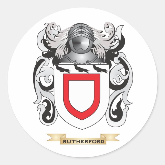 Sticker Rond Armoiries de Rutherford (crête de famille) (Devant)
