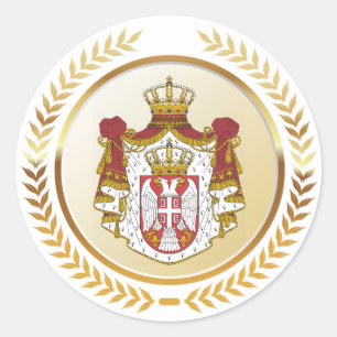 Sticker Rond Armoiries de Serbie