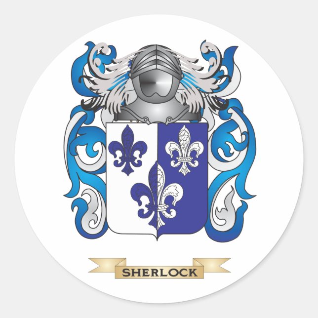 Sticker Rond Armoiries de Sherlock (crête de famille) (Devant)