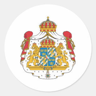 Sticker Rond Armoiries De Suède