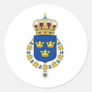 Sticker Rond Armoiries de Suède