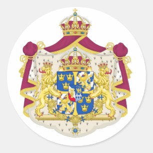 Sticker Rond Armoiries de Suède