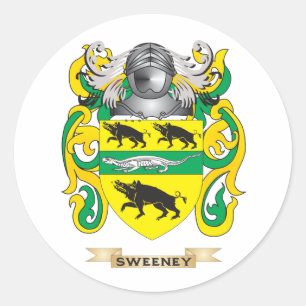 Sticker Rond Armoiries de Sweeney (Armoiries de la famille)