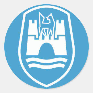 Sticker Rond Armoiries de Wolfsburg (blanc)